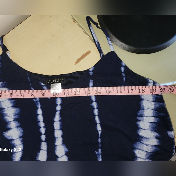 VENUS Navy and White Tie-Dye Mini Dress - Picture 5 of 5